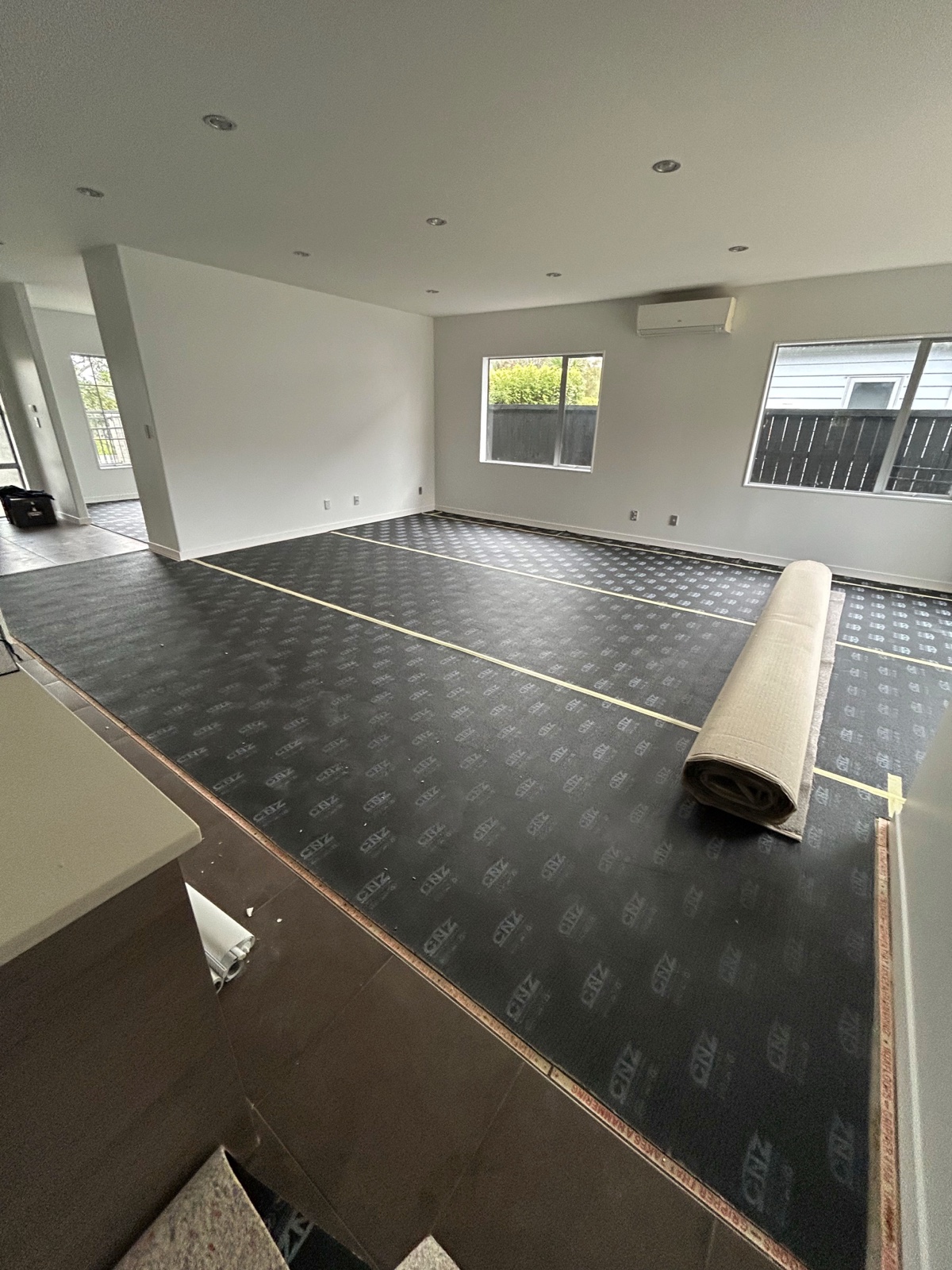 Carpet underlay prepared before installation